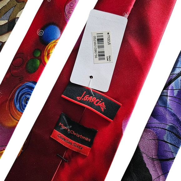 J. Garcia Lot of 3 Men's Ties, Abstract Prints, One NWT - Picture 6 of 7